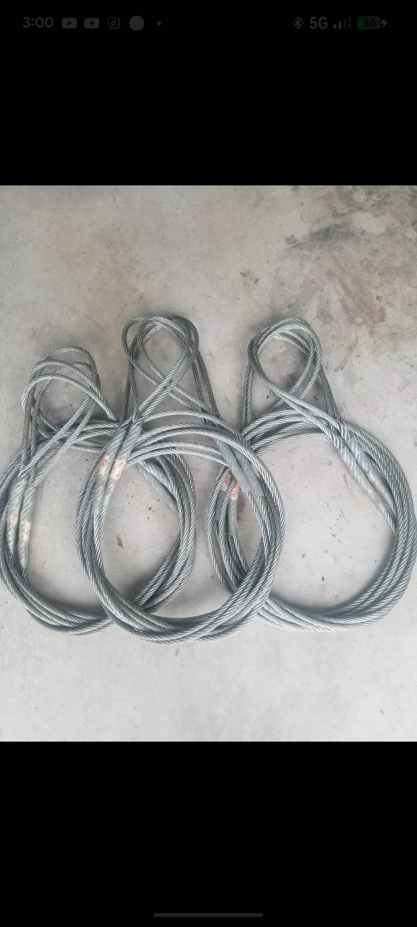 玉掛用メッキワイヤーロープ - 複数本まとめ