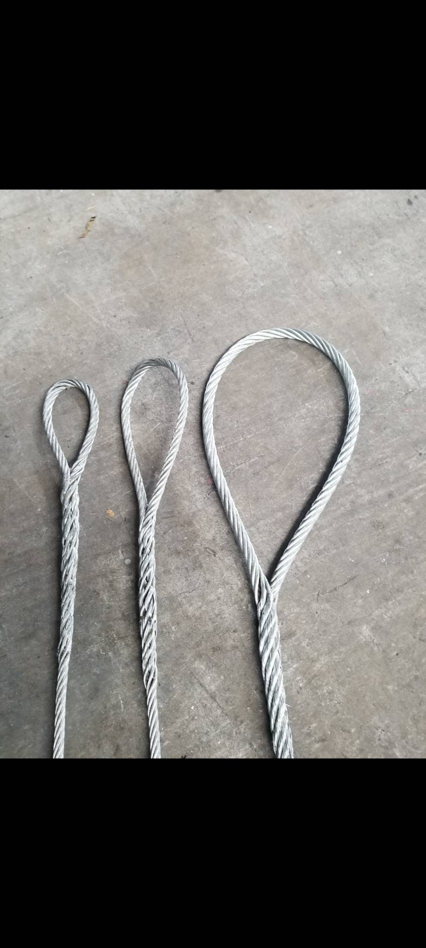 玉掛用メッキワイヤーロープ - アイ加工部